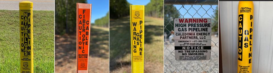 Image of pipeline markers